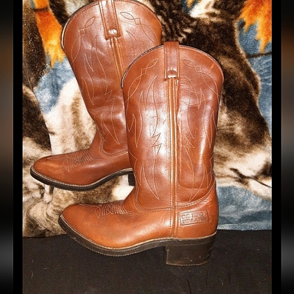 Brown Leather Cowboy Boots